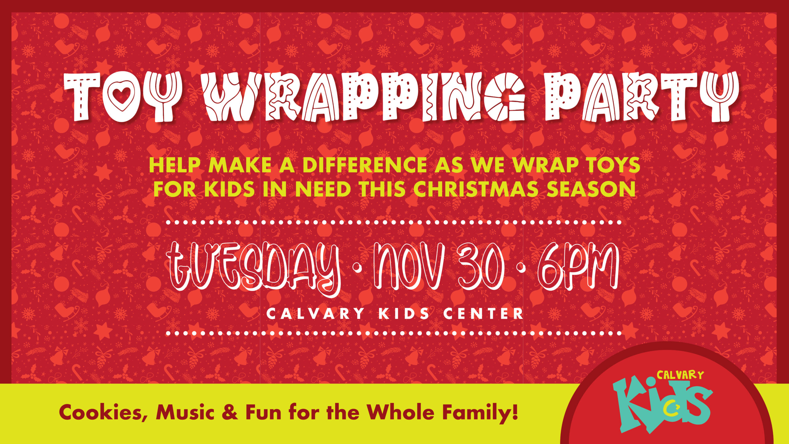 Toy Wrapping Party | CalvaryFL | Calvary Christian Center