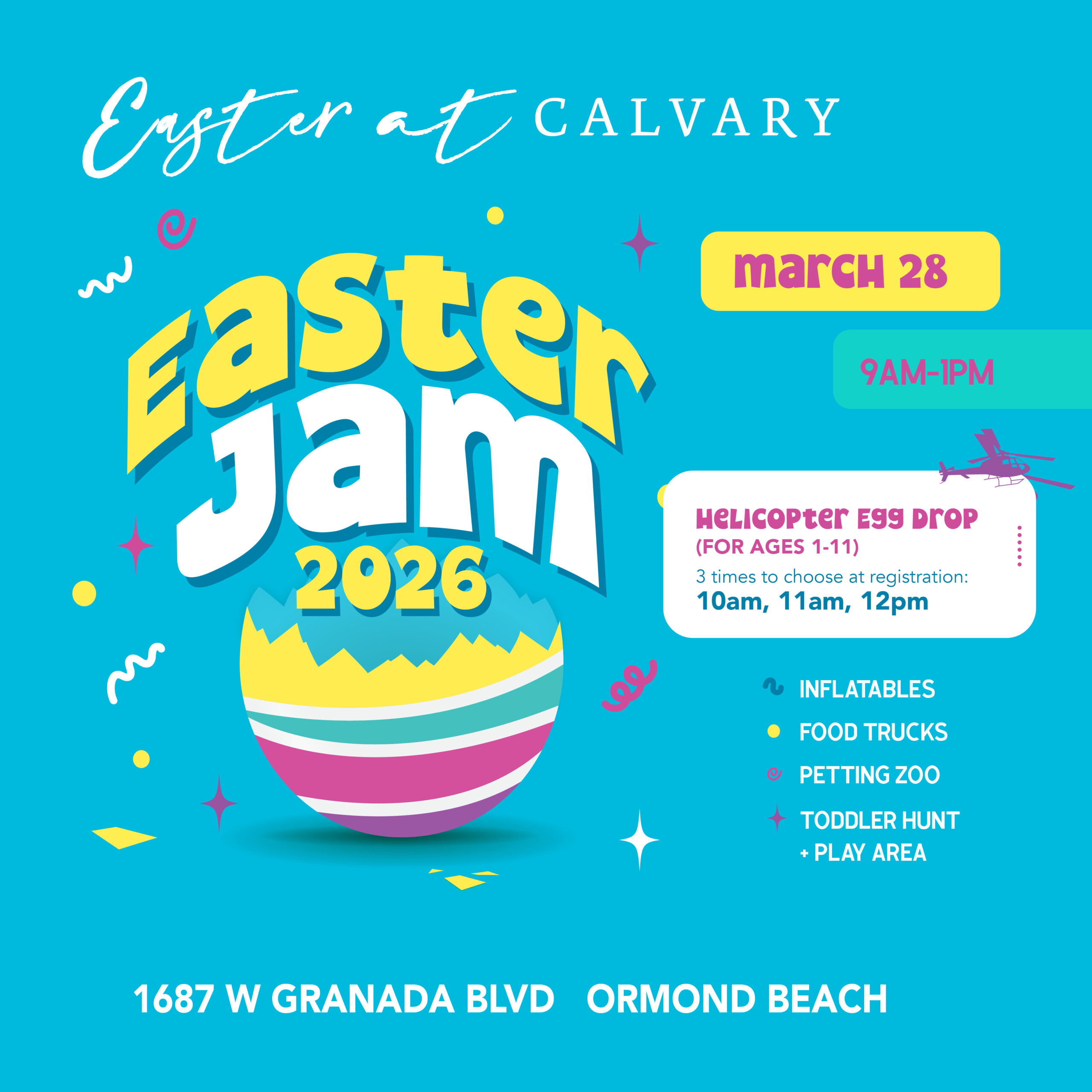 Easter Jam Digital flyer to share with friends and family