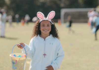 Girl in Bunny Costume at Easter Jam
